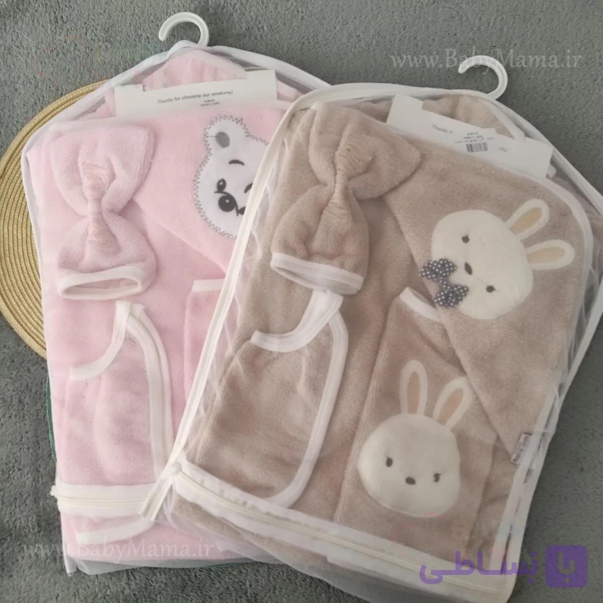 سرویس حوله 6 تیکه گلدوزی LoVI BABY — تصویر 1