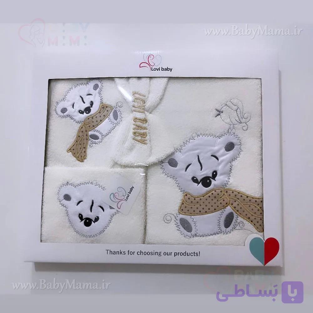 سرویس حوله 5 تیکه جعبه ای lovi baby — تصویر 1