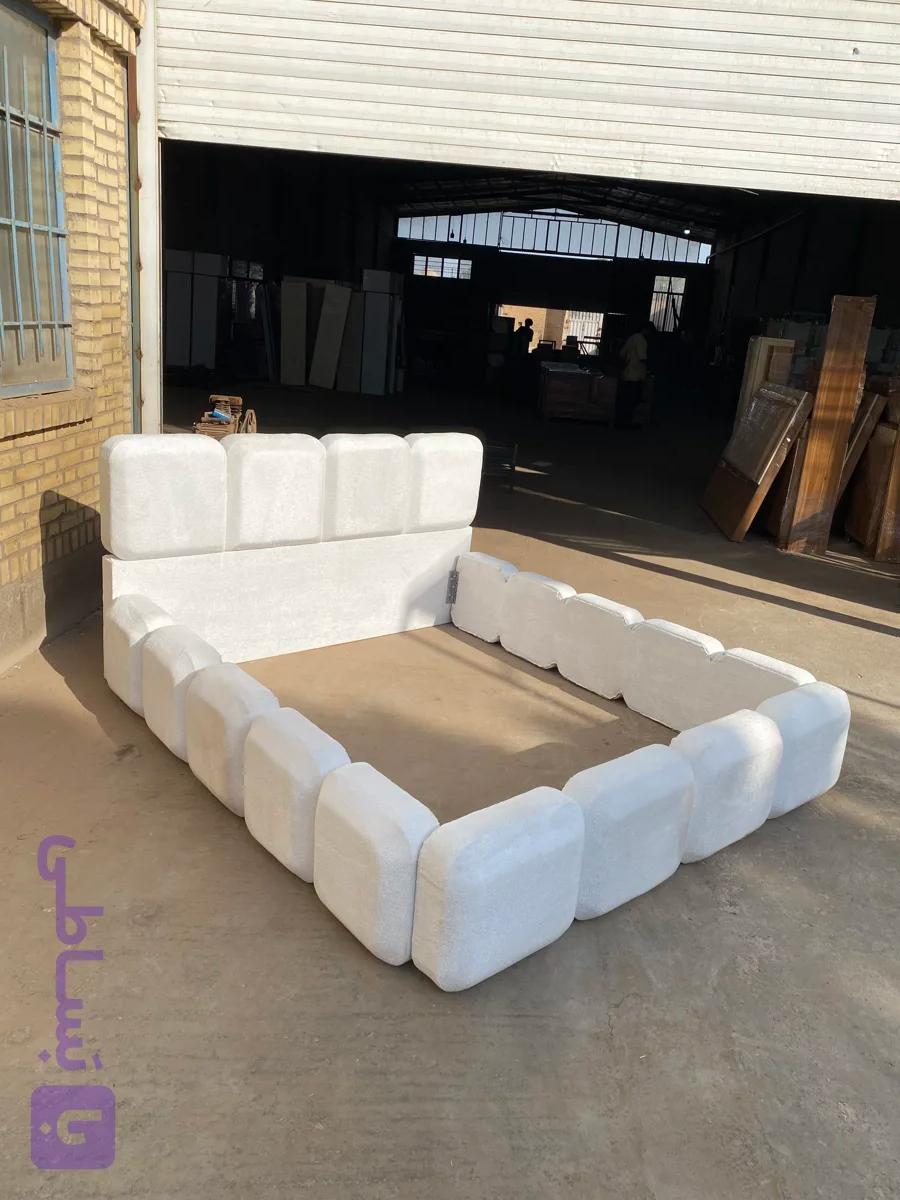 تخت خواب پارچه ای مینیمال و پینترستی
