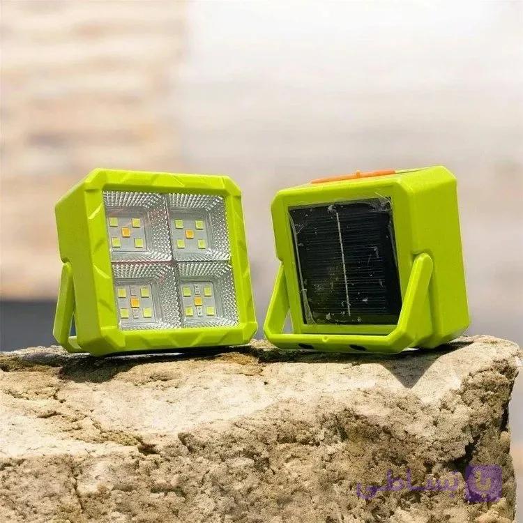 پروژکتور خورشیدی پرتابل GBL مدل 100W با باتری جداشونده و پاوربانک — تصویر 1