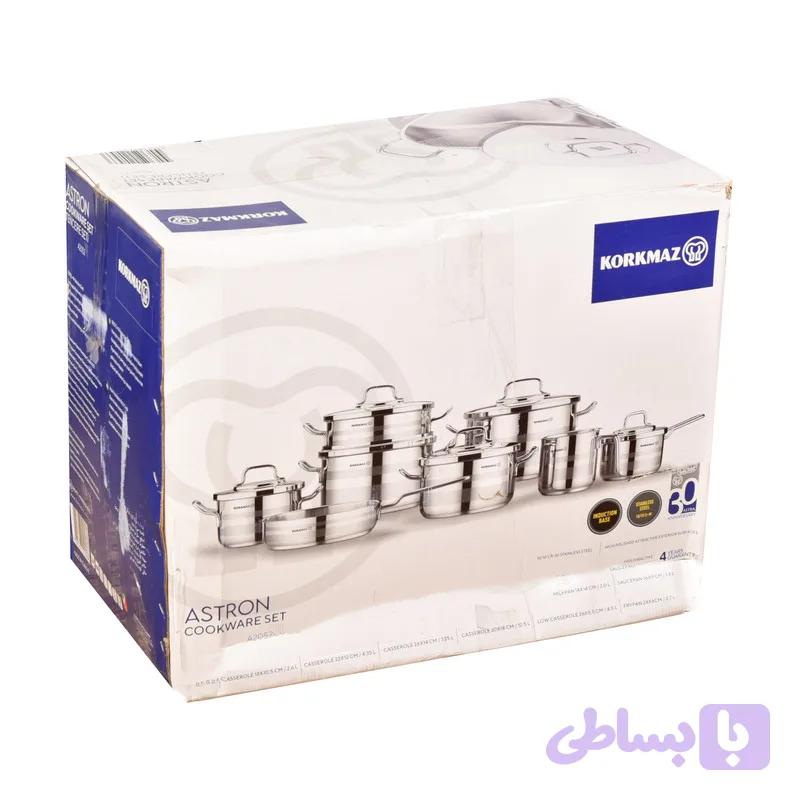 سرویس قابلمه و تابه استیل 14 پارچه کرکماز مدل آسترا ASTRON کد 2053