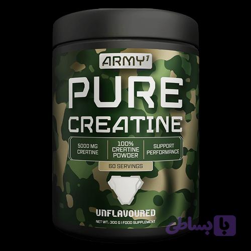 پودر کراتین پیور آرمی (Army Pure Creatine) 300 گرم (امارات) — تصویر 1