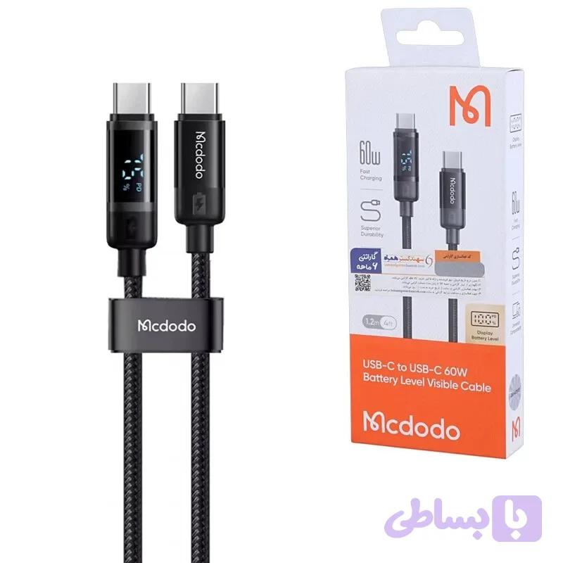 کابل دو سر تایپ سی فست شارژ 60 وات مک دودو CA-578 طول 1.2 متر — تصویر 1