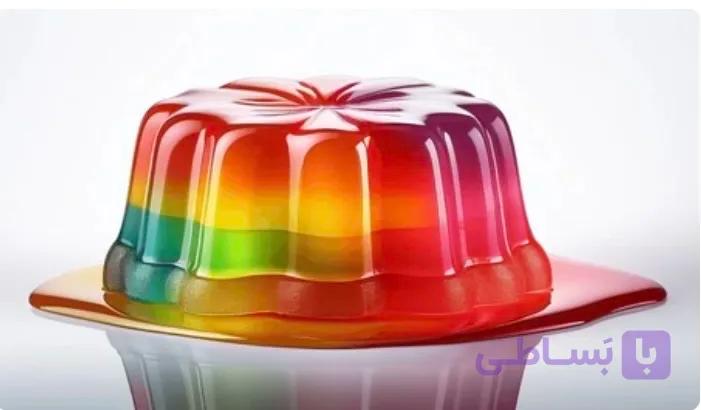 پک یلدا رنگارنگ ( ژله های انار ،هندوانه ،کیوی،موز،پرتغال،بلوبری و پودر کیک ردولوت وکیک سیب دارچین و کیک توت فرنگی ) هدیه پودینگ وانیل، موز ،توت فرنگی وبیسکویت — تصویر 1