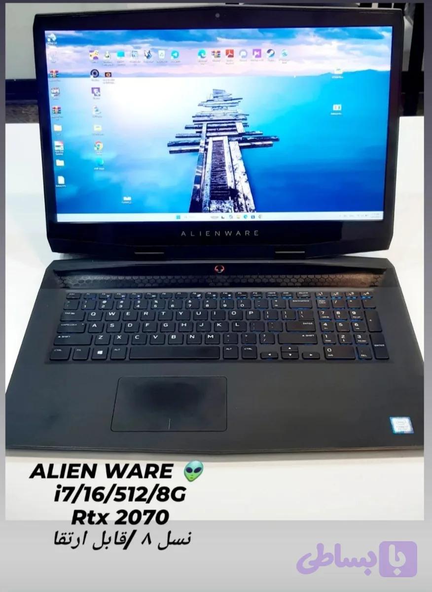 لپ تاپ استوک Dell Alienware 17 i7 8850H 16 512 8G RTX 2070 FHD — تصویر 1