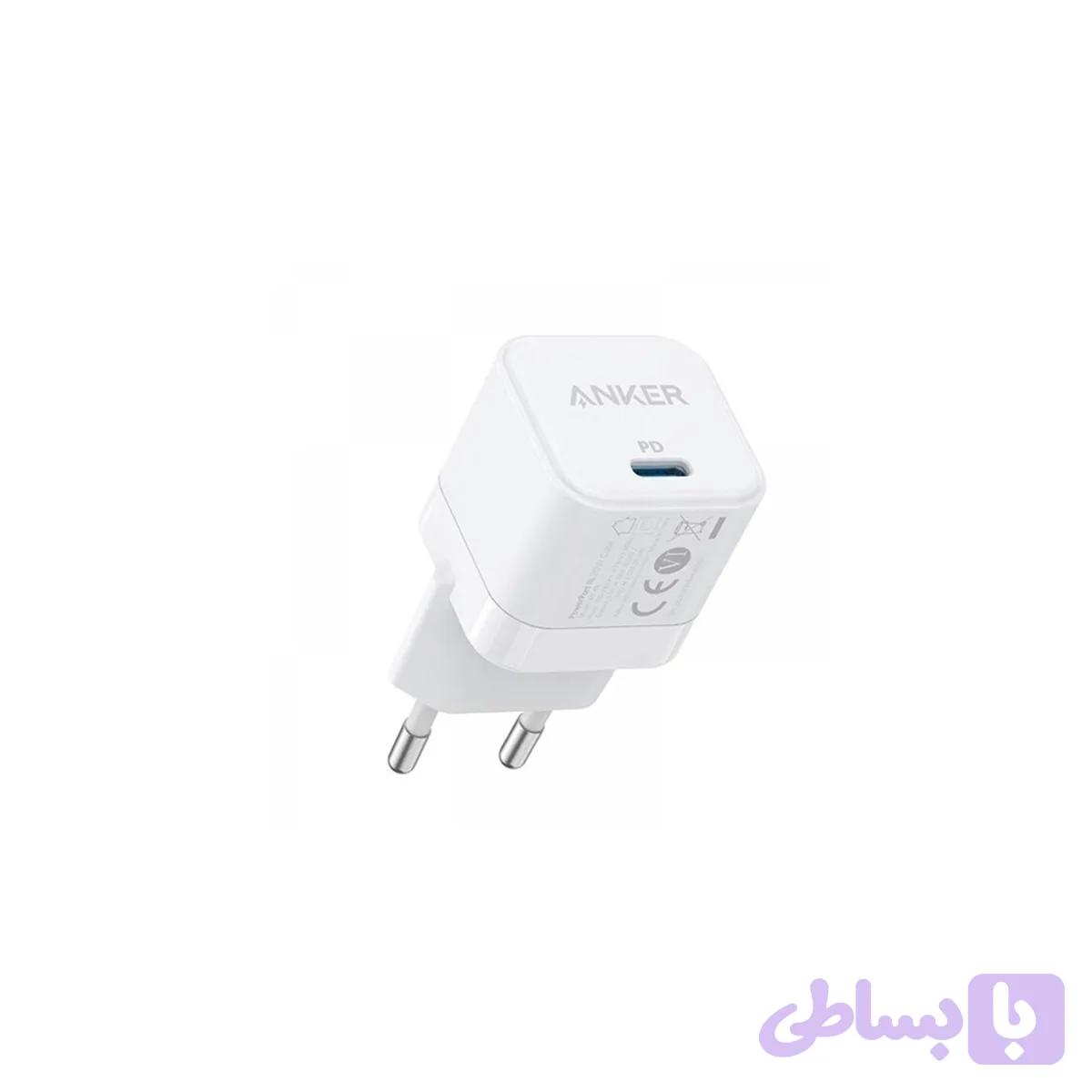 شارژر دیواری PD و فست تک پورت ANKER مدل A2149L23 20W – سفید — تصویر 1