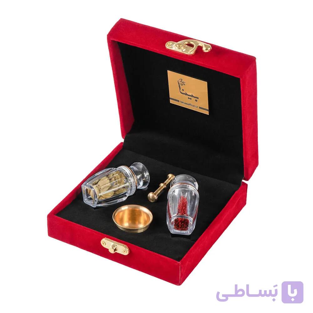 جعبه هدیه 2 گوهر زعفران و هل بینا — تصویر 1