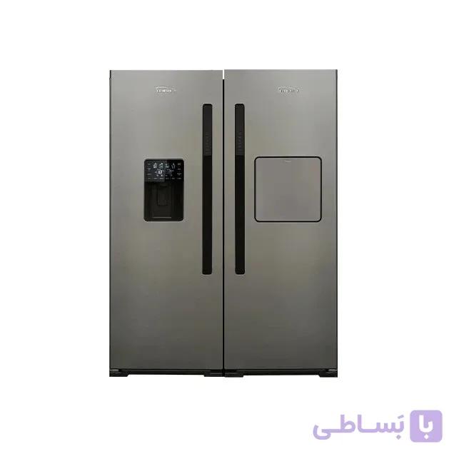 یخچال فریزر دوقلوی الکترواستیل یخسازدار سری future استیل — تصویر 1