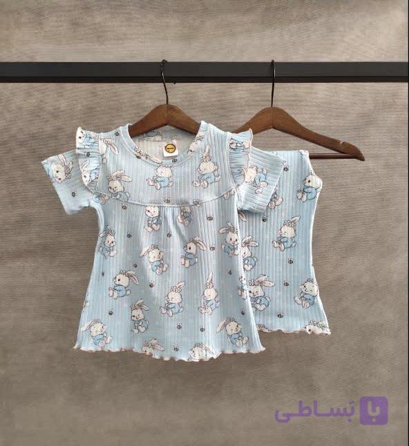 تیشرت شلوار راحتی دخترانه ریلی طرح عروسکی