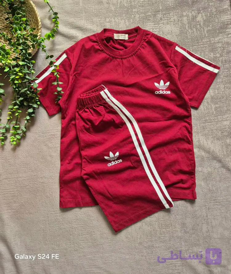 تیشرت شلوارک ادیداس اسپورت نخ پنبه ۴۰ الی ۵۵