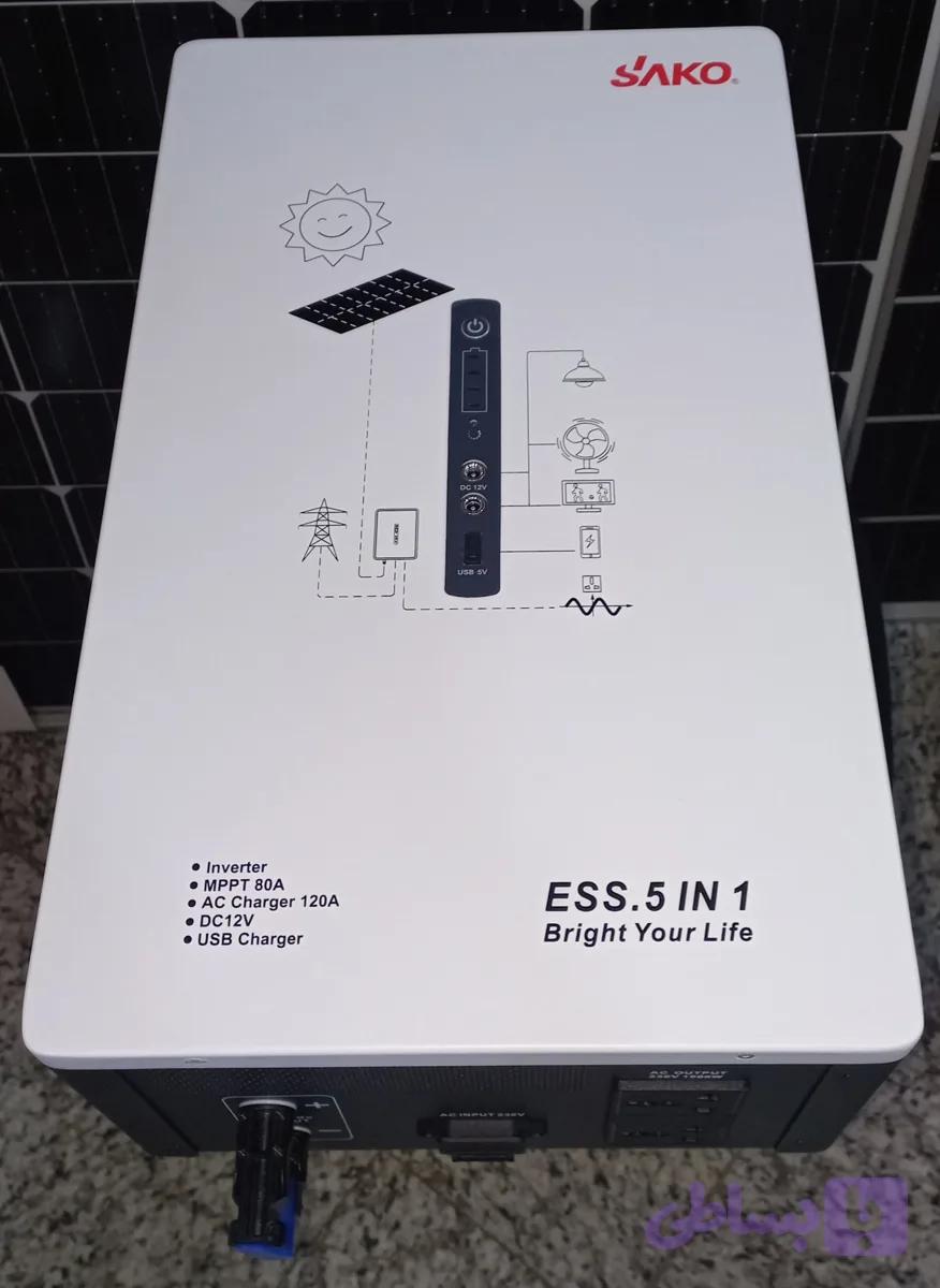 پاور استیشن 5 کاره تک فاز 1کیلووات باتری 2کیلووات SAKO مدل Alpha ESS 5 IN 1-1000W — تصویر 1