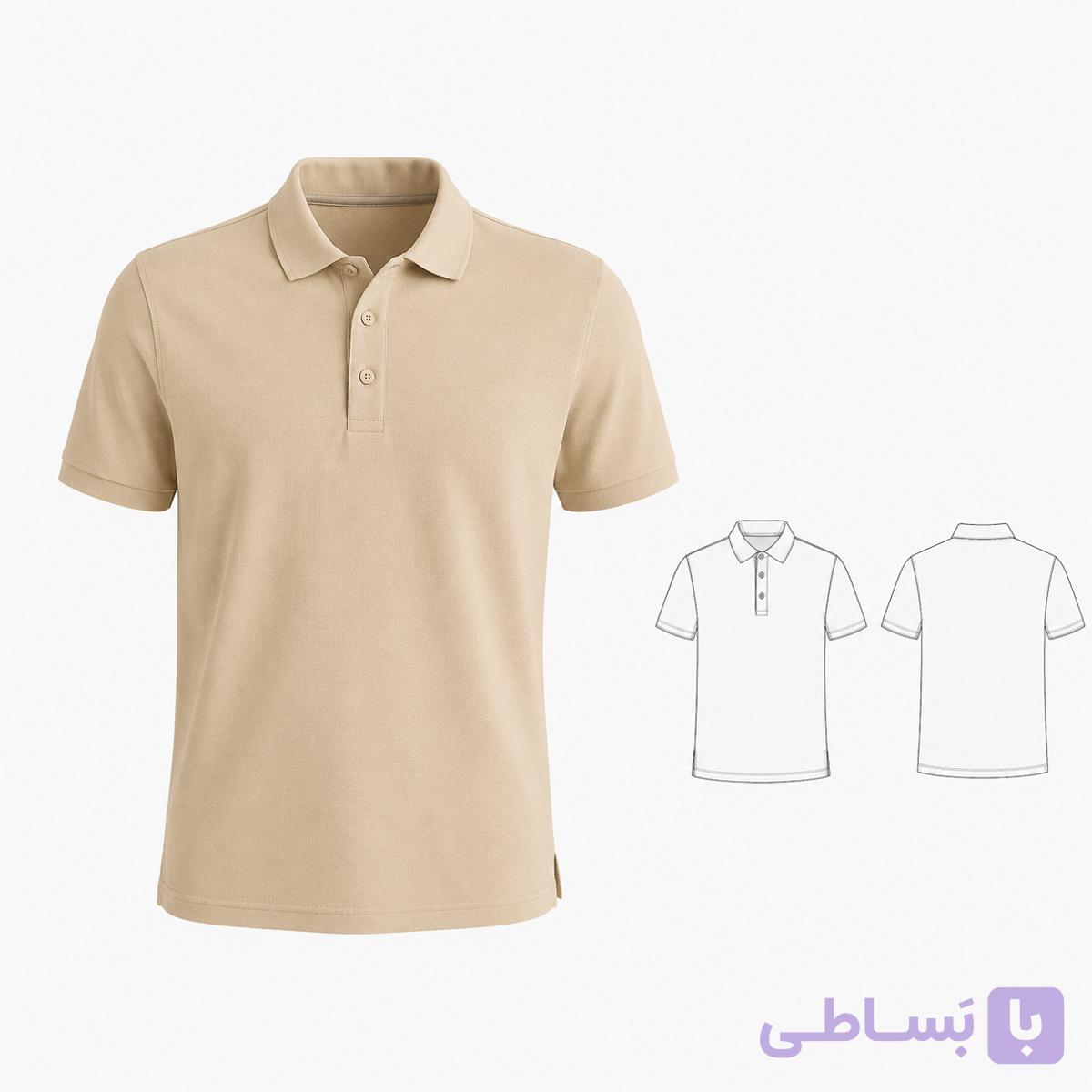 الگو پولوشرت مردانه یقه دار