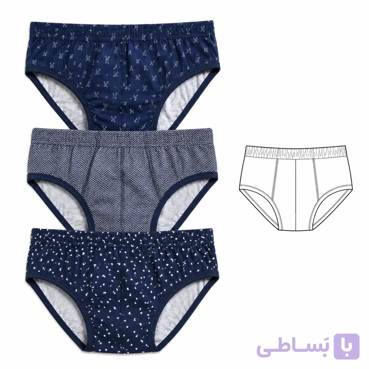 الگو شورت مردانه پادار سایزبندی 5 سایزی