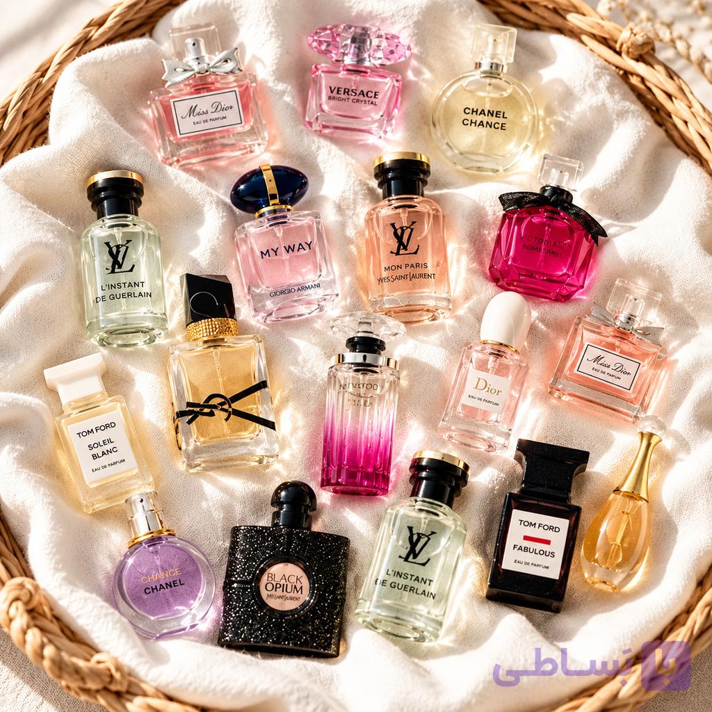 عطر و ادکلن مینیاتوری جیبی (بندانگشتی) در تنوع روایح معروف دنیا (حجم ۵ تا ۱۰ میل)