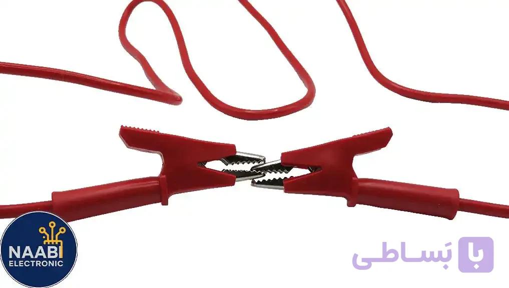 کابل رابط منبع تغذیه پرسی دو سر سوسماری قرمز — تصویر 1