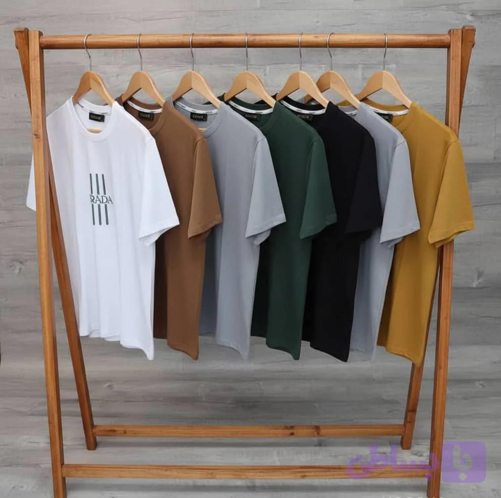 تیشرت یقه گرد آستین کوتاه چاپ برجسته