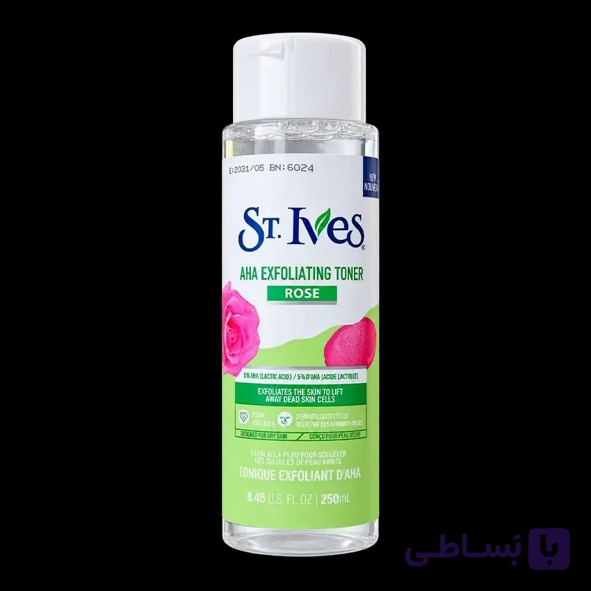 تونر St.Ives حاوی عصاره گل رز مناسب پوست خشک حجم 250 میلی لیتر