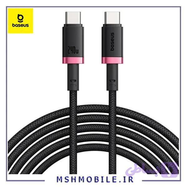 کابل تایپ سی به تایپ سی 240 وات 1 متری بیسوس Baseus P10377803U03 CB000169 سوپر فست شارژ و انتقال داده — تصویر 1