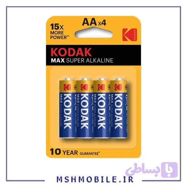 باتری قلمی آلکالاین کداک مدل Kodak Max Super Alkaline پک 4 عددی — تصویر 1