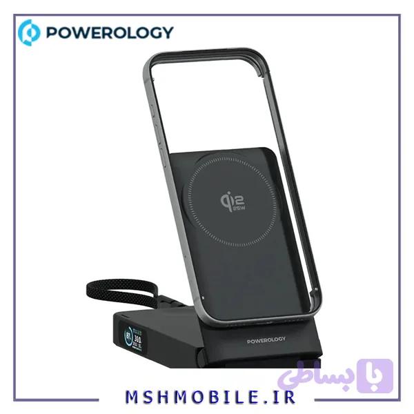 6284302773204 پاوربانک و استند 1000 پاورلوژي 25 وات Flip Mag مدل PP106 — تصویر 1