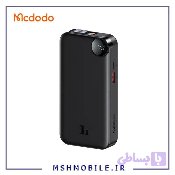 پاوربانک 30 وات 10000 با کابل تایپ سی متصل مک دودو Mcdodo FreeGo PowerBank MC-3870 — تصویر 1