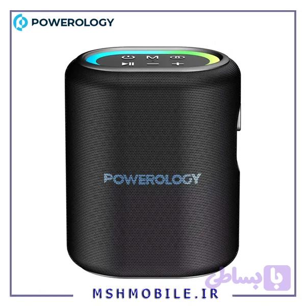 اسپیکر بلوتوثی شارژی قابل حمل 25 وات پاورولوژی Powerology PWLAU011 با نور RGB — تصویر 1