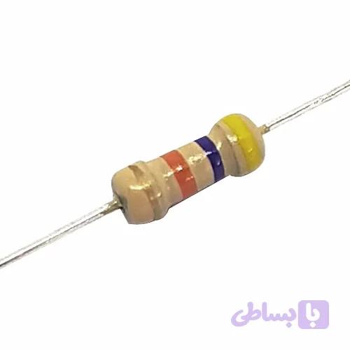 مقاومت 47 کیلو اهم 0.25 وات معمولی