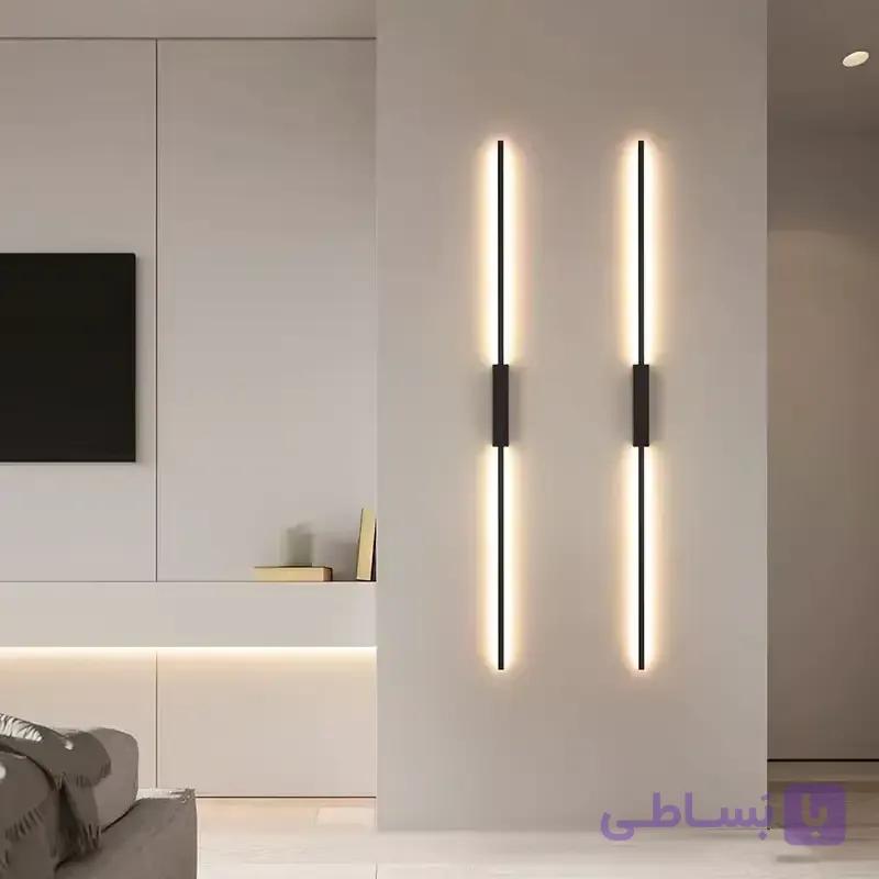 چراغ دیواری لاین سه حالته برقی (آفتابی-مهتابی-نچرال) ریموت دار — تصویر 1