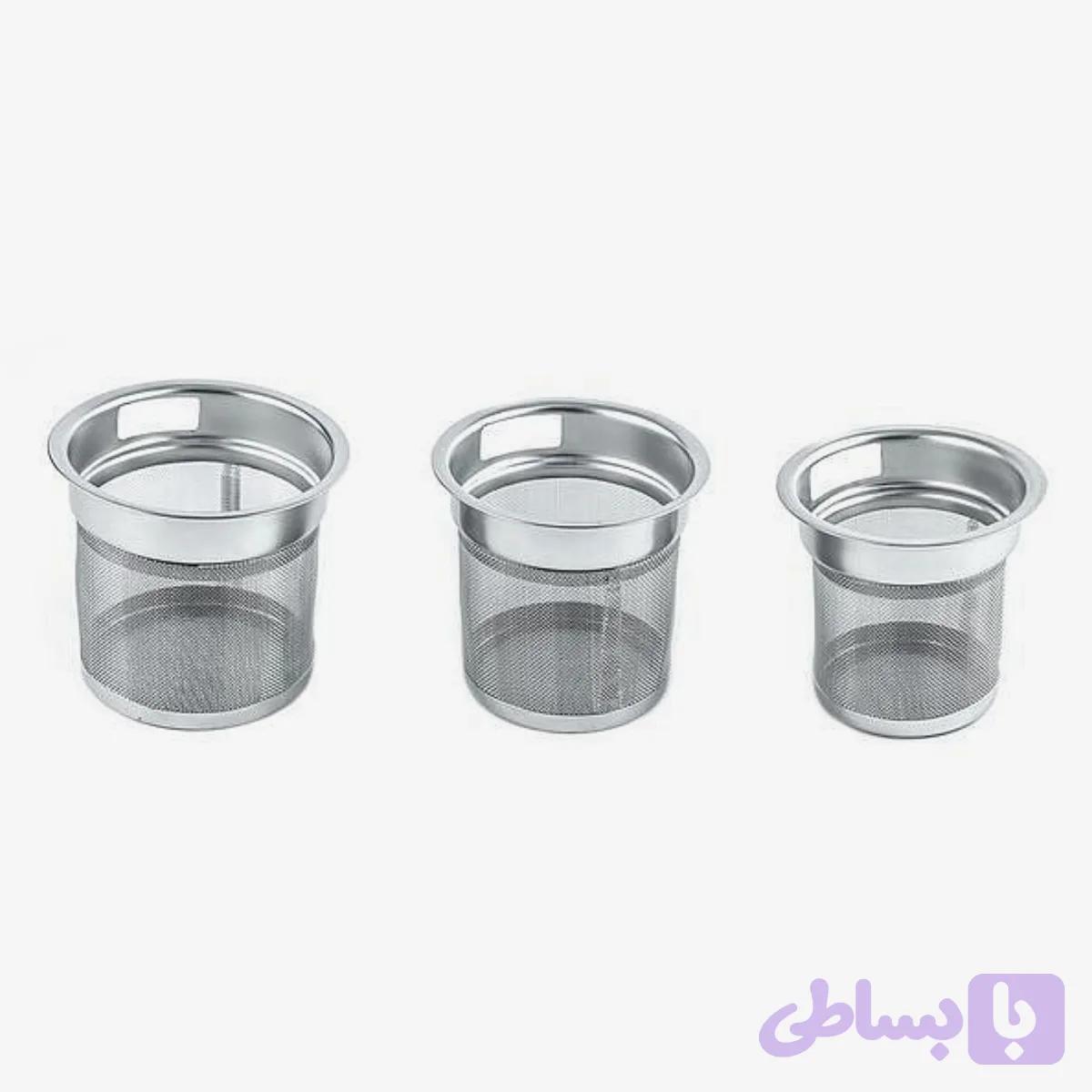 صافی چای و دمنوش استیل مجموعه 3 عددی — تصویر 1