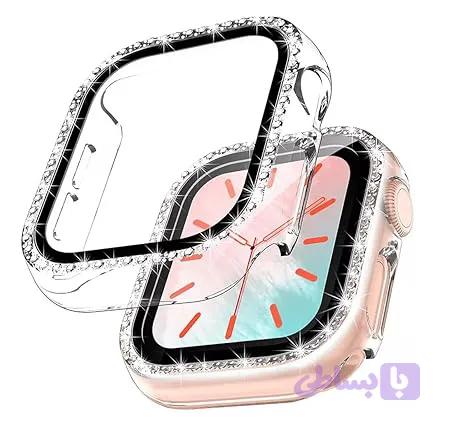 کاور نگینی مدل GEM BUMPER مناسب برای اپل واچ سری SE/1/2/3/4/5/6/7/8/9/AluminumCase سایز 42 میلی متری