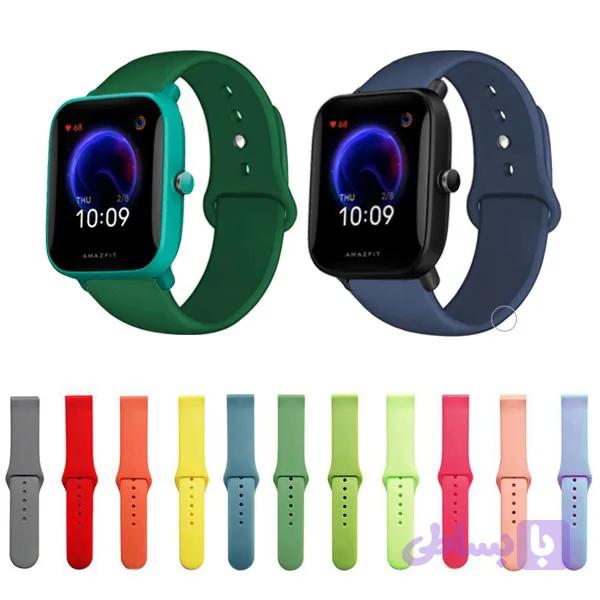 بند سیلیکونی ساعت امیزفیت Amazfit U مدل دکمه‌ای اصل