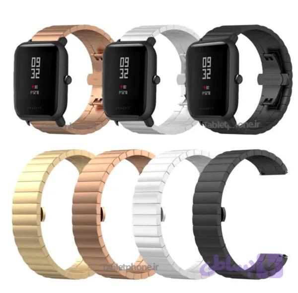 بند فلزی/ استیل ساعت هوشمند امیزفیت Amazfit Bip Lite استیل OneBead Milanese Band For Xiaomi Amazfit Bip Lite