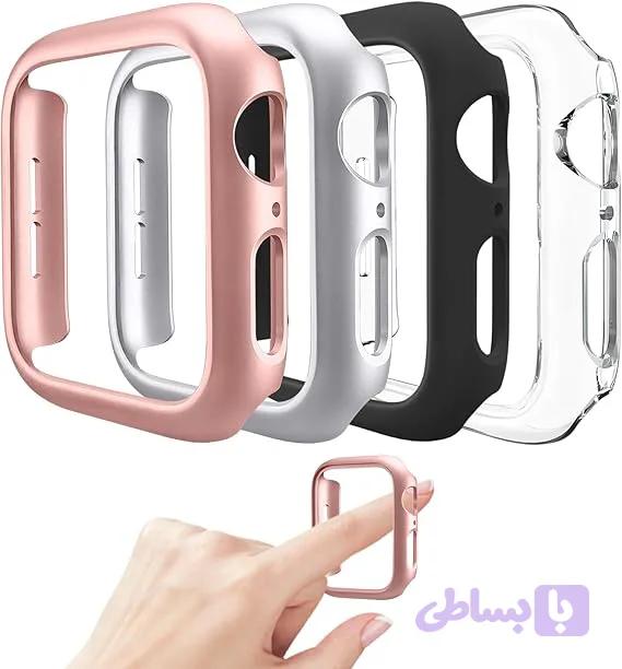 کاور اپل واچ مدل bumper مناسب برای اپل واچ سری SE/1/2/3/4/5/6/7/8/9/2021/2023/ALUMINUM CASE سایز 45 میلی متری