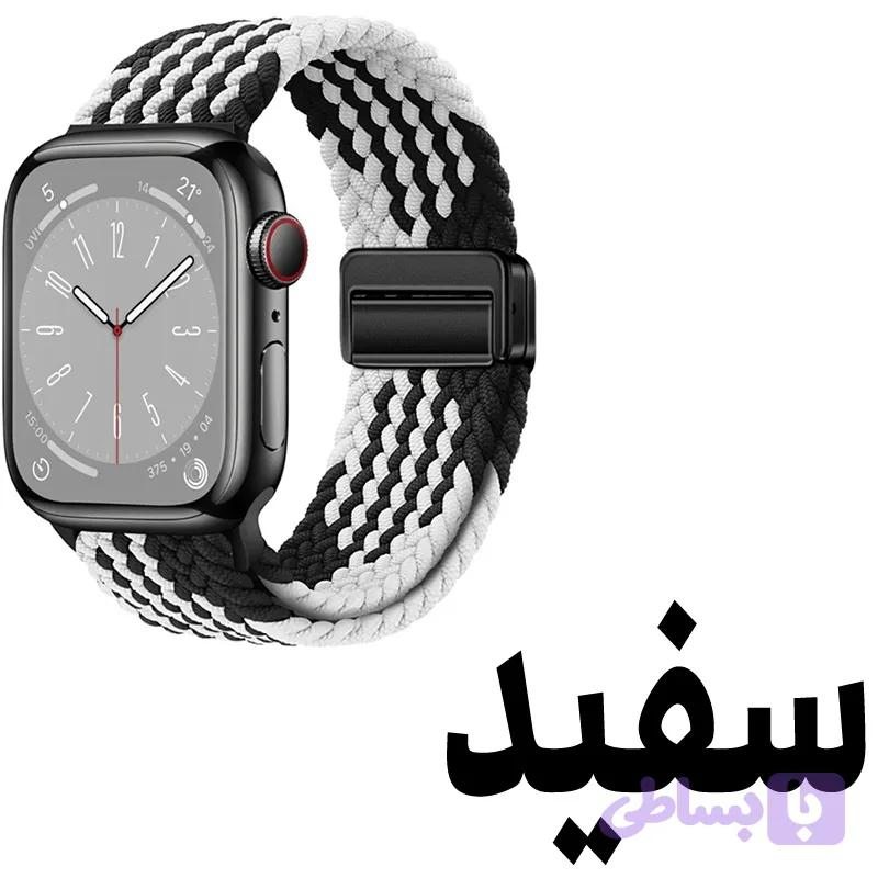 بند سولو (بافت) مدل Braided-B مناسب برای اپل واچ سری 1/2/3/4/5/6/7/8/9سایز 38/40/41 میلی متری ضد حساسیت