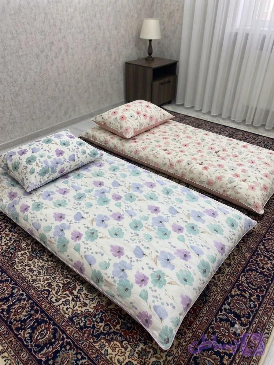 کاور تشک زیپدار به همراه ۲عدد روبالشی طرح سپهر🌿
