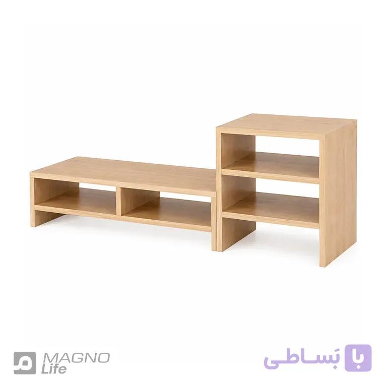 نظم دهنده میز و استند مانیتور چوبی دکورین مدل DEC-0012 — تصویر 1