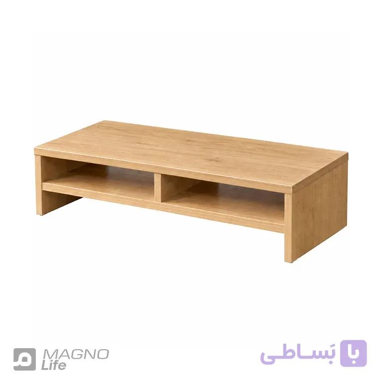 استند مانیتور و لپ تاپ چوبی قفسه‌دار دکورین مدل DEC-0013 — تصویر 1