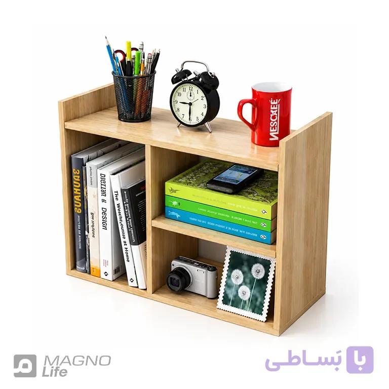 کتابخانه و نظم دهنده رومیزی چوبی دکورین مدل DEC-0027 — تصویر 1
