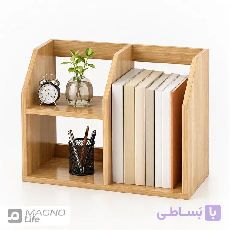 کتابخانه و نظم دهنده رومیزی چوبی دکورین مدل DEC-0015 — تصویر 1