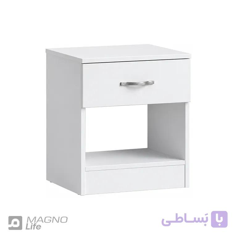 میز کنار تخت، پاتختی کشودار چوبی دکورین مدل DEC-0028 — تصویر 1