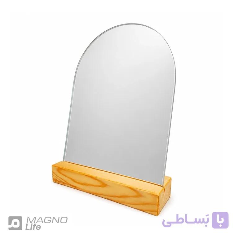 آینه رومیزی گنبدی چوب طبیعی دکورین مدل DEC-0002 — تصویر 1