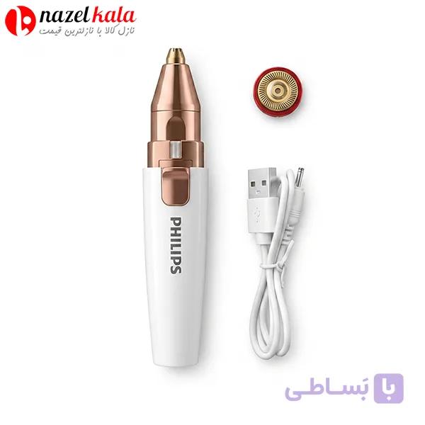 شیور و موزن بینی و ابرو دوکاره زنانه فیلیپس مدل BRR454 — تصویر 1