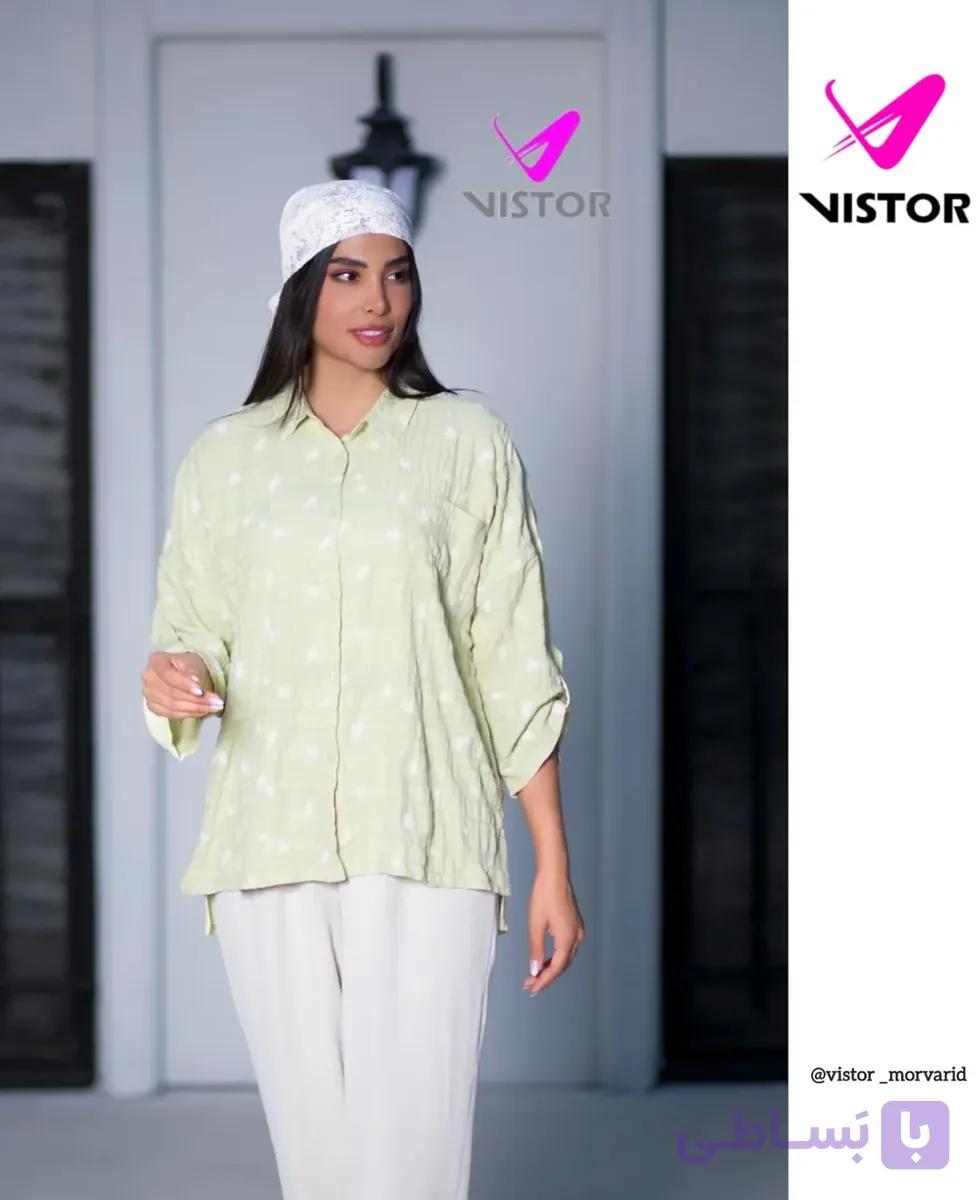 شومیز طرح دار ۴ رنگ سایز:l,xl