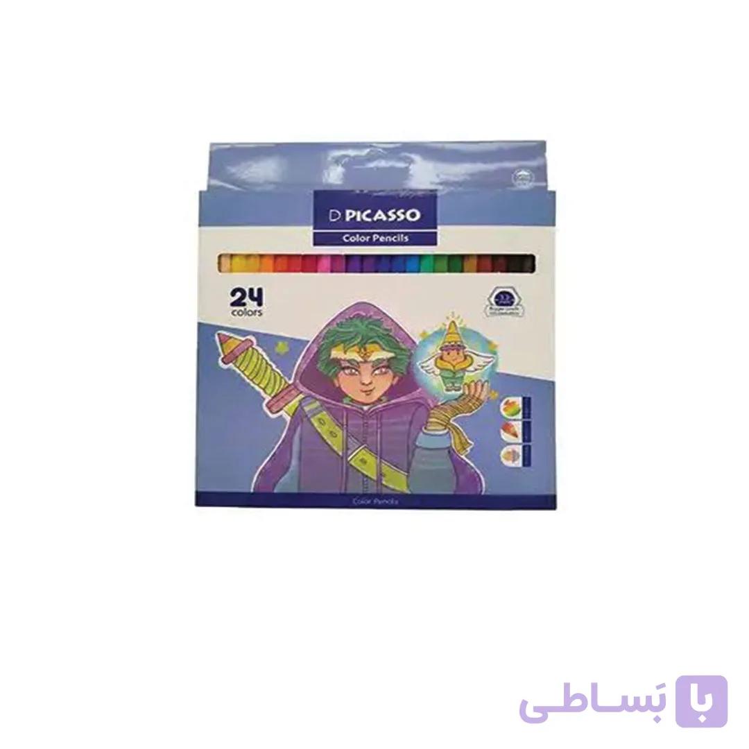 مدادرنگی 24 رنگ جعبه مقوایی پيكاسو — تصویر 1