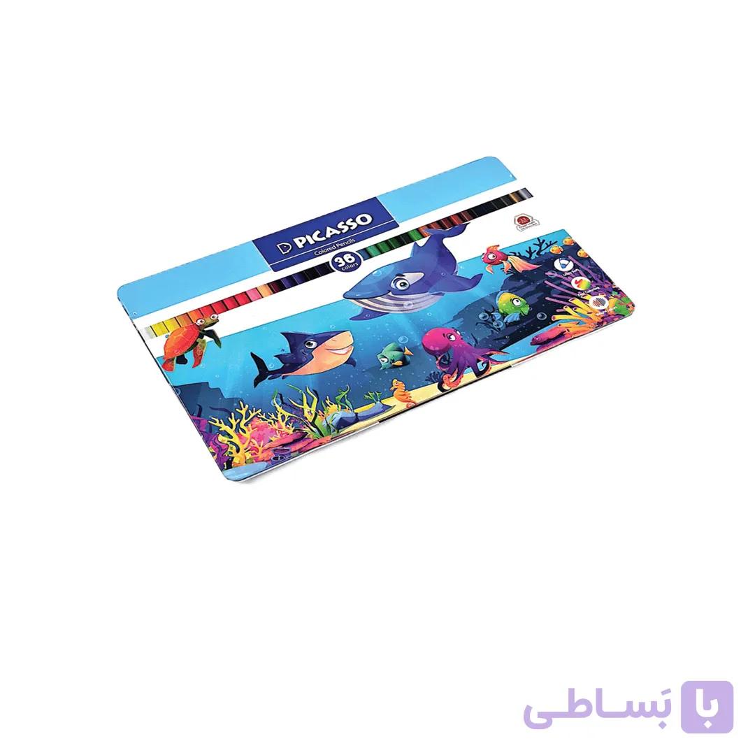 مدادرنگی 36 رنگ جعبه فلزی پيكاسو — تصویر 1