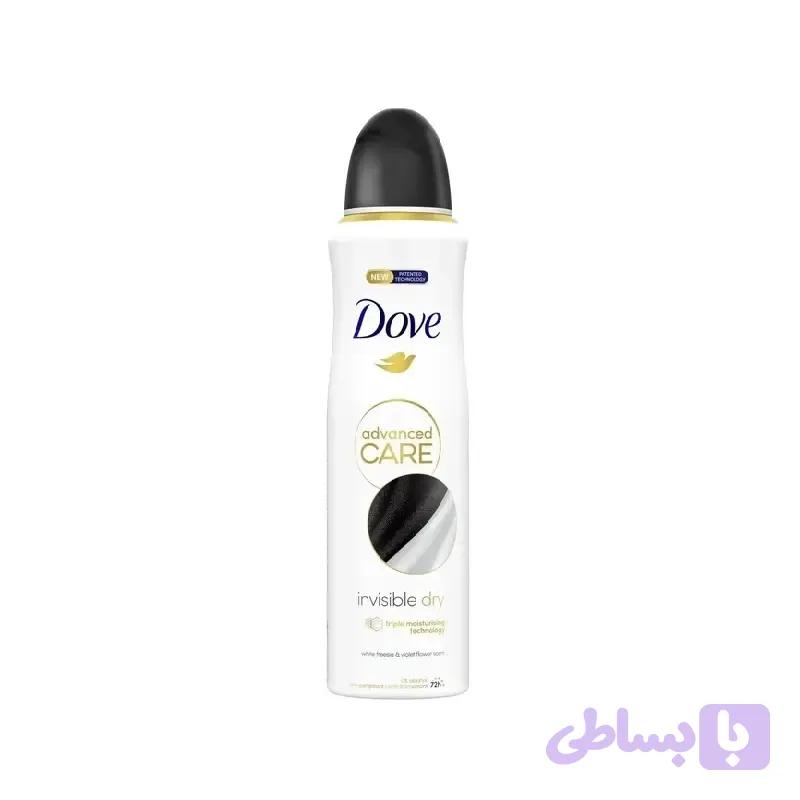 اسپری ضد تعریق داو مدل Advanced Care مدل Invisible Dry ماندگاری ۷۲ ساعت حجم ۲۵۰ میل