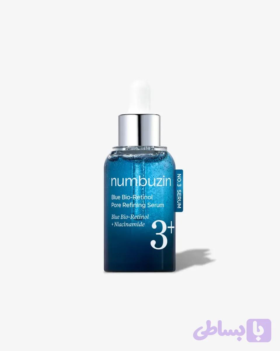 سرم کوچک کننده منافذ باز نامبوزین سری No.3 مدل Blue Bio-Retinol Pore Refining Serum حاوی بایو رتینول آبی و نیاسینامید - حجم ۳۰ میلی‌لیتر