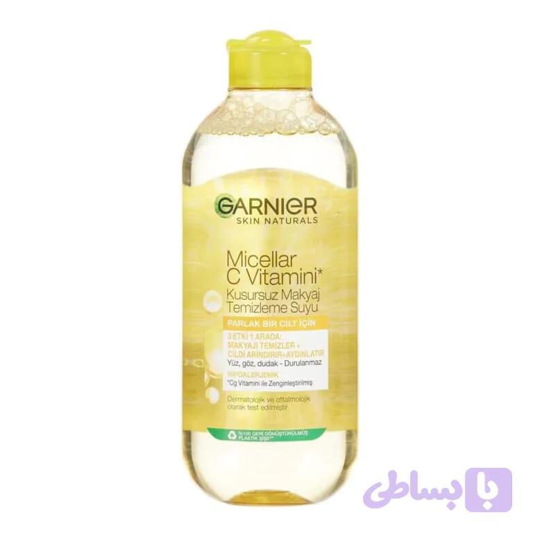 میسلار واتر روشن‌کننده گارنیر مدل Skin Active Vitamin C چهارصد میل