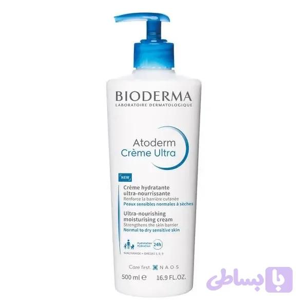 کرم مرطوب کننده بایودرما و التیام‌ بخش مدل Atoderm Crème، 500 میل