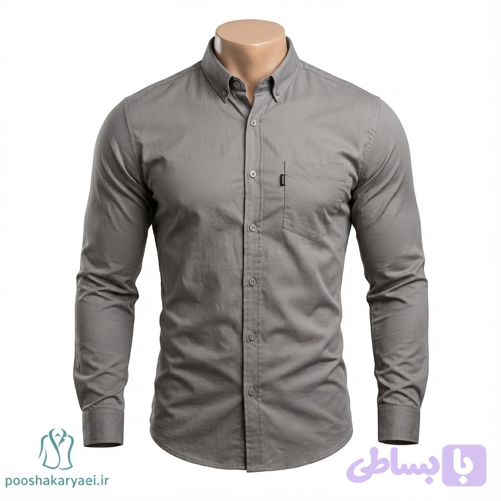 پیراهن نخی یقه دست دوز (کد 3DPNW)